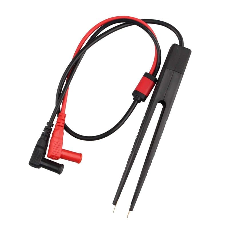HALJIA Multimètres Sonde Fil SMD Puce Test Pince Mètre Sonde Plomb Multimètre Brucelle Résistance Condensateur SMD Inductance Te