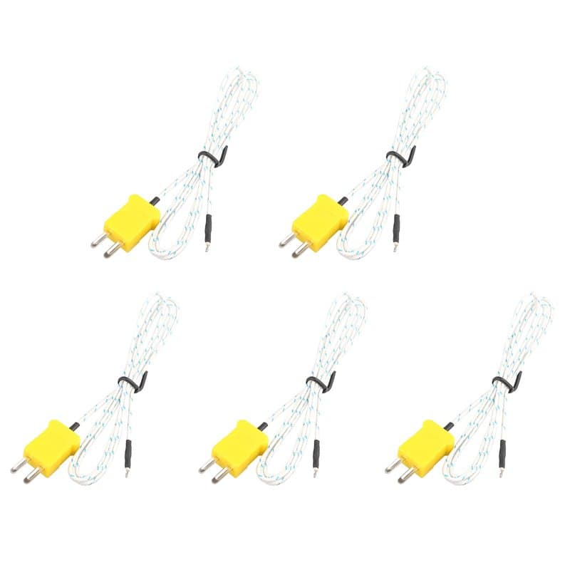 HALJIA Lot de 5 Sondes Thermocouple Numériques De 1 m De Type K Plage De Mesure -50~400 °C
