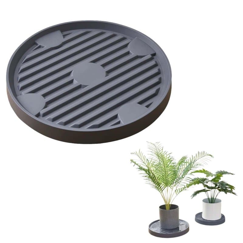 Support de pot de fleurs rond,Support de Pot de Fleurs à Roues,Porte Plante a Roulettes,Roulettes universelles pour pot de fleur
