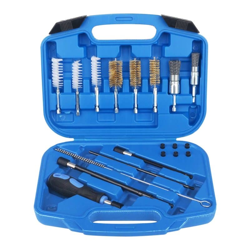 DAYUAN Kit de nettoyage pour siège d'injecteur, 19 pièces, outil de nettoyage pour siège d'injecteur et tige