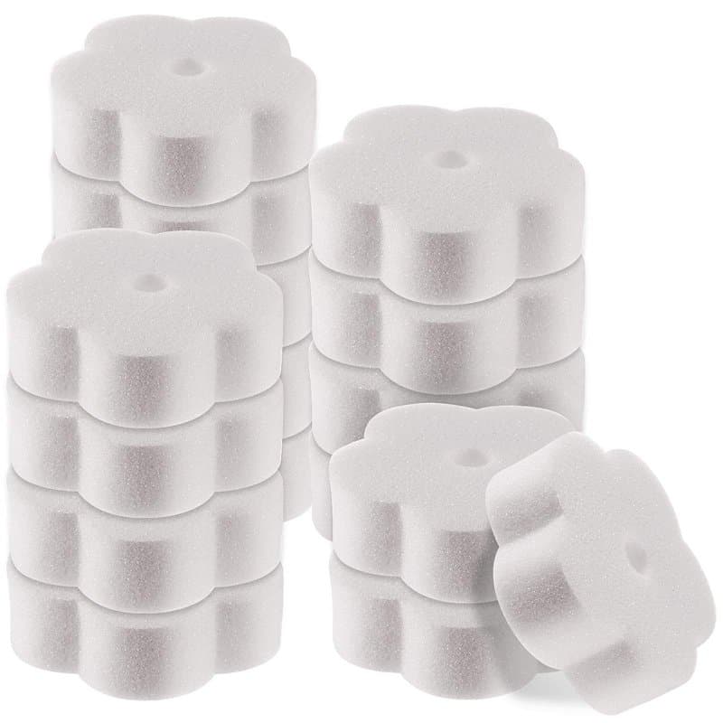 Boao 16 Pièces Éponge d'Écume Éponge Absorbant l'huile pour Piscine et Spa (en Forme de Fleur)