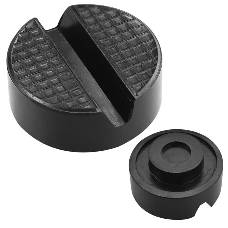 1 tampon en caoutchouc pour cric, bloc de cric, bloc de cric de chariot universel, pour élévateurs, accessoires de voiture (noir