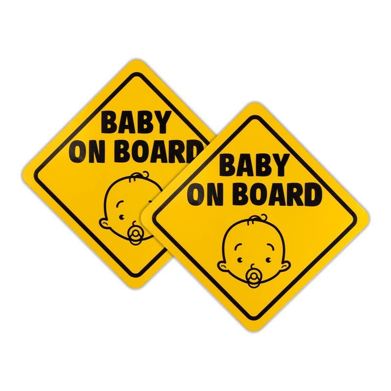 Bébé à Bord Signe Magnétique Panneaux, 2pcs Autocollant Avertissement de Sécurité "bébé à bord" pour Voiture, Amovible, Étanche,