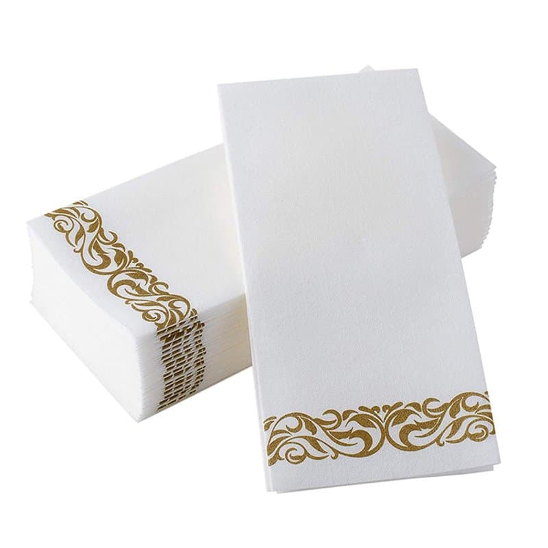 Toyvian Lot de 50 Serviettes en Papier pour Cocktail, fête, Mariage, fête de Mariage ,Blanc,Taille Unique