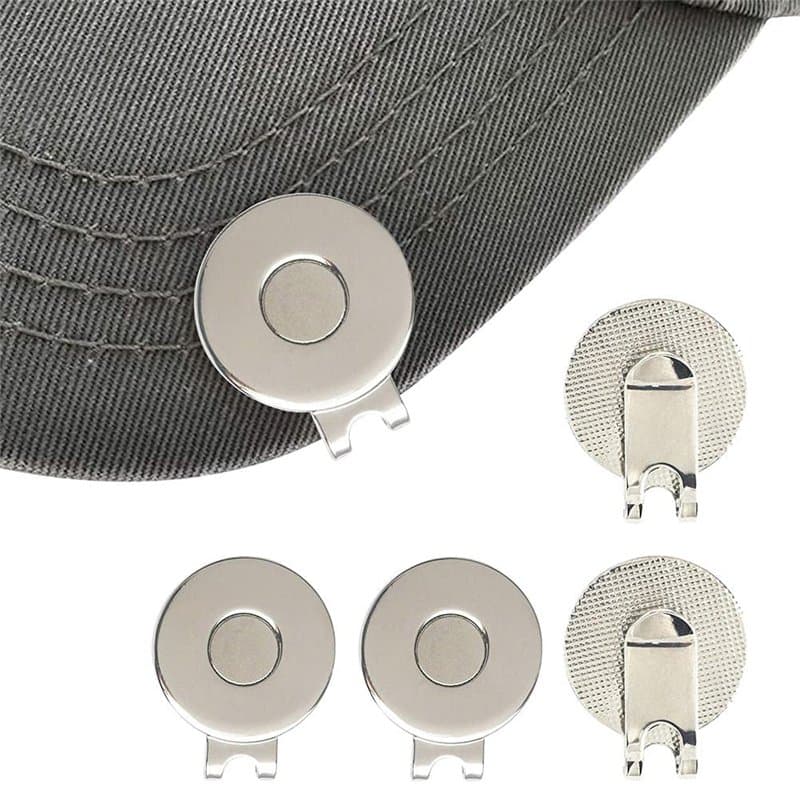 4 pièces Clip de Chapeau magnétique de Golf Marqueur de Balle de Golf Clip de Casquette de Golf Belle Clip de Chapeau avec Aiman