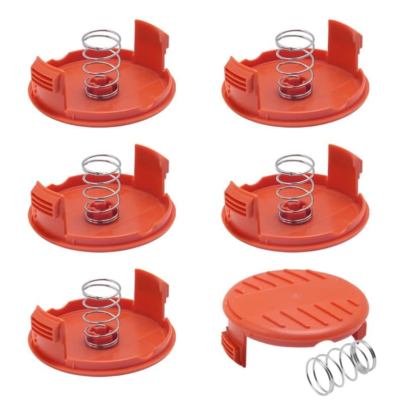 Sixfolo 6 Pièces Capuchon de Bobine de Rechange,Couvercles de Capuchon de Bobine de Tondeuse,Cache Bobine Coupe Bordure en Plast