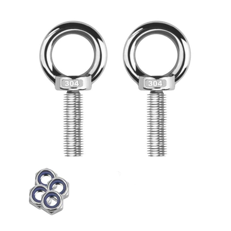 Anneau de Levage en Acier Inoxydable, Métrique M10*35, 2 Vis à œillet Inoxydables, Anneau de Levage Rond, Boulon à œil, Pour le