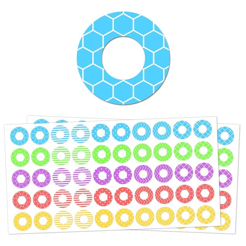 2000 Pièces, Oeillets Étiquettes Classeur Renforts Autocollants, Couleurs Assorties