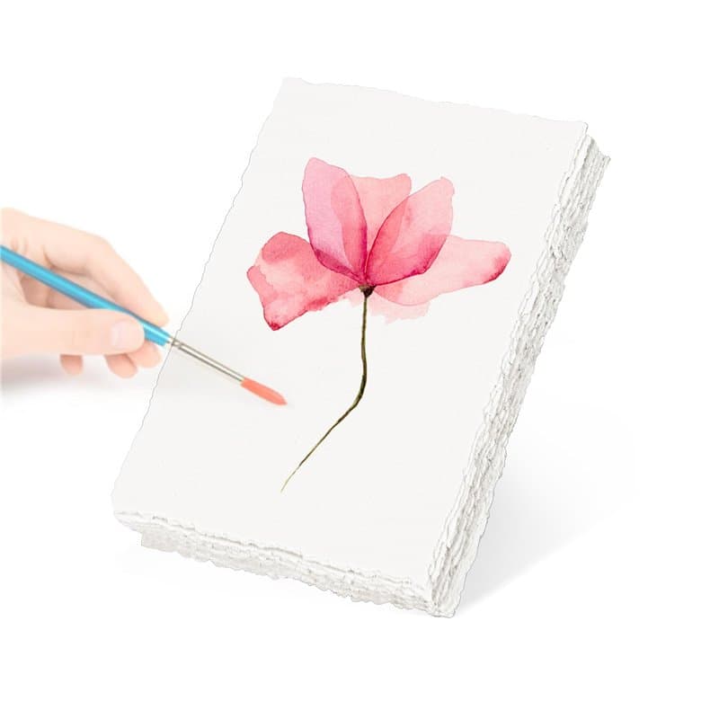 20 Feuilles Papier Fait Main, 250GSM Papier Aquarelle Papier Vergé Fait à la Main pour Cartes de Vœux DIY, Peintures, Lettres, I