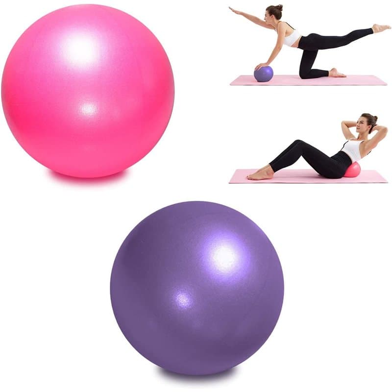 2 Pièces Yoga Ball Pilates Ballon de Gymnastique Anti-éclatement Fitness Balles pour 25cm Entraînement Abdominal et des Épaules,