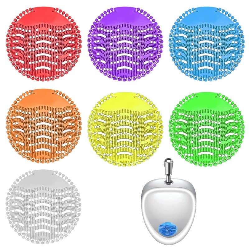 PLATEYTR Pastilles Urinoir, 7 Pièces Urinal Screen pour Urinoir Désodorisant Protection Anti-éclaboussures Contre Les odeurs pou