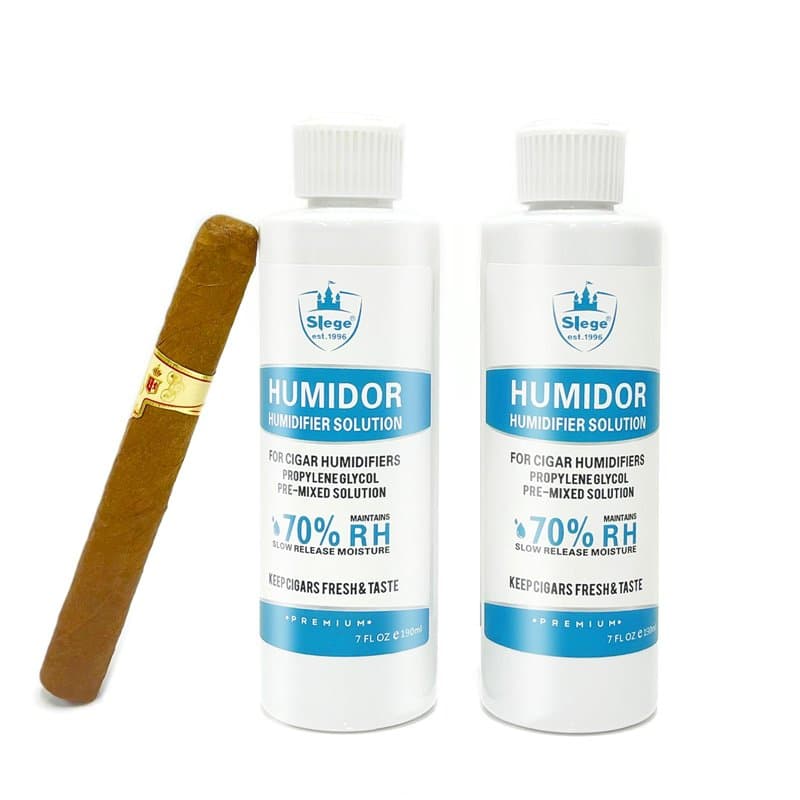 Solution Humidor pour Cave à Cigares,Humidor Solution pour Cigares,Cave Cigares Propylène Glycol Prémélangé Liquide 7 Fl oz (2 B