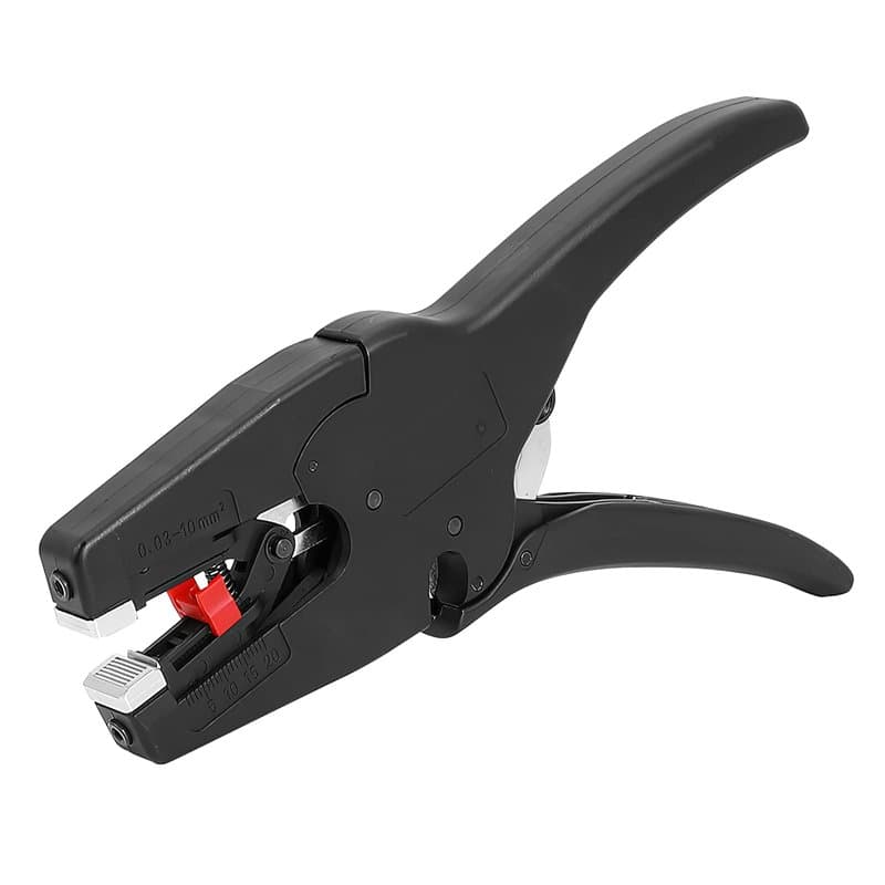 VOSSOT Pince à dénuder automatique, coupe-câble multifonction, 2 en 1, pince à dénuder, 0,03-10 mm², noire