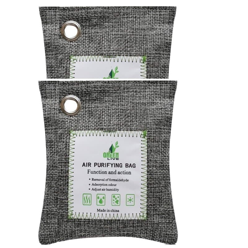 Éliminateur D'odeurs Naturel,2 pièces(2 X 100g) Sacs Purificateurs D’air,Absorbeur d'odeur,Absorbeur d'Humidité,Charbon Désodori