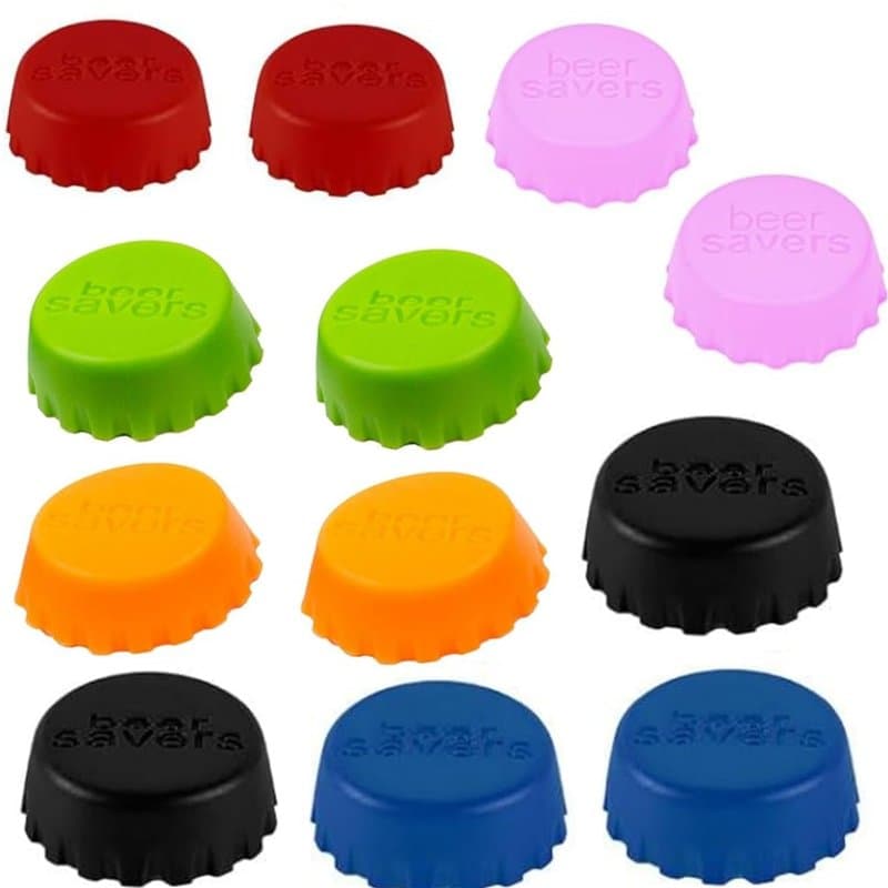 LiJuanWang Beer Saver Bouchons,12 pièces Capsules de bière,Bouchon de bière Réutilisables marqueur de Bouteille pour Bouteilles