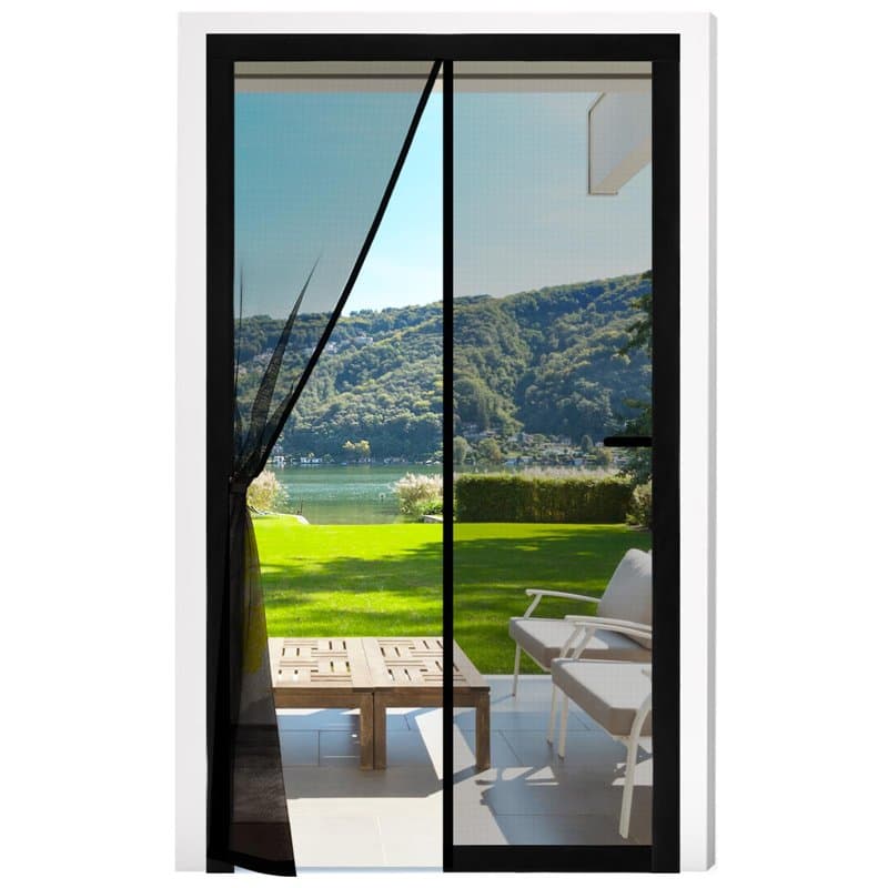 Fillis Moustiquaire magnétique Porte, 100x220cm Moustiquaire de balcon en fibre de verre Rideau anti-moustique sans percer Ridea