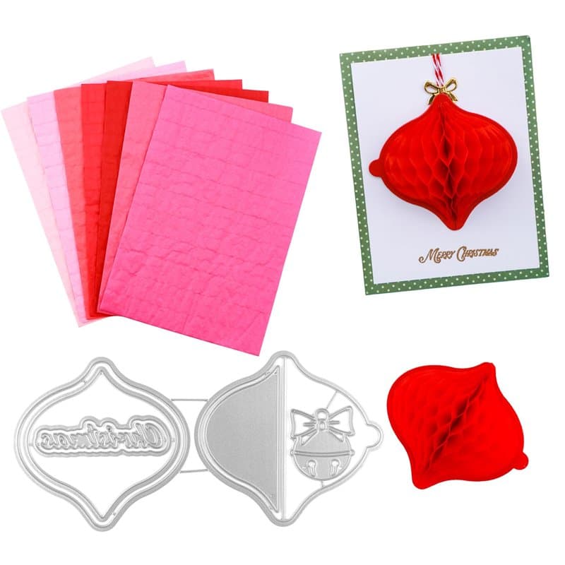 OTCRAFT Lot de 8 blocs de papier nid d'abeille et lanternes de découpe avec aimants blancs pour loisirs créatifs 3D et cartes po