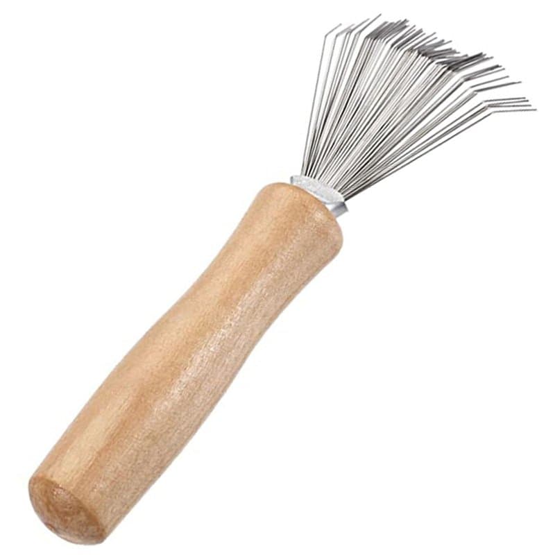 1 Pcs Nettoyant Poignée en Bois pour Peigne,Nettoyage Brosse à Cheveux Portable Brosse,Nettoyage De Peigne à Cheveux,Nettoyant P