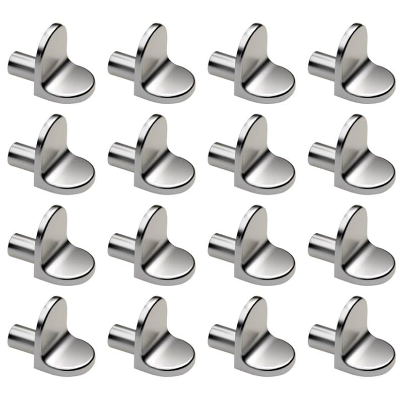16 Pièces 5mm Chevilles de Support d'Étagère,support etagere murale,Taquet Étagère en forme de L métal,pour Meuble Armoire Placa