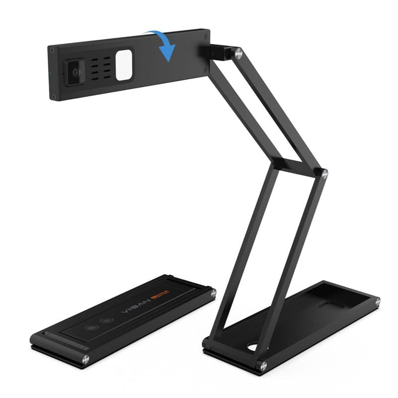 VIISAN, 13MP, 4K, caméra de documents portable USB double mode et webcam avec objectif AF, microphone intégré et LED, design mul
