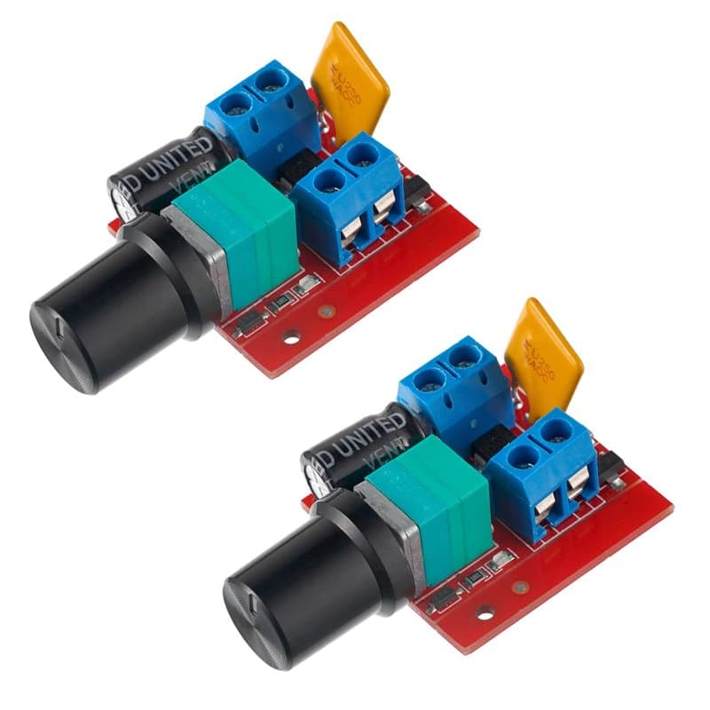 BOJACK Mini Contrôleur de Vitesse de Moteur à Courant Continu PWM Petit Dimmer Led 5A 90W 3v 6v 12v 24v 35v Interrupteur de Cont