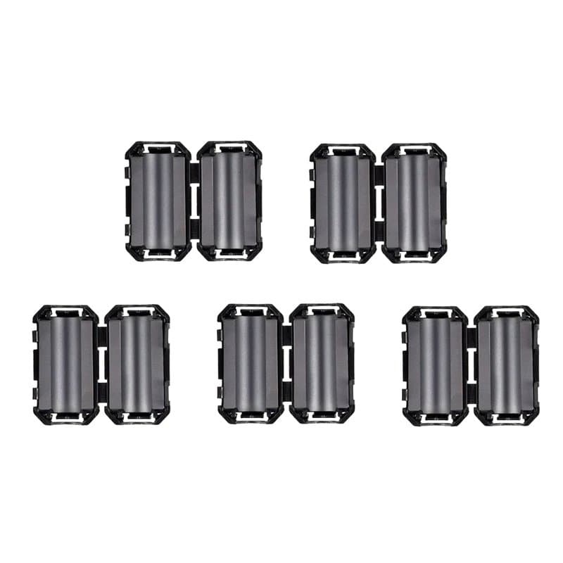 HUAREW Bruit Suppresseur Câble Pince Noir Clip Type Ferrite Anneau RFI EMI pour 9mm (5pcs)