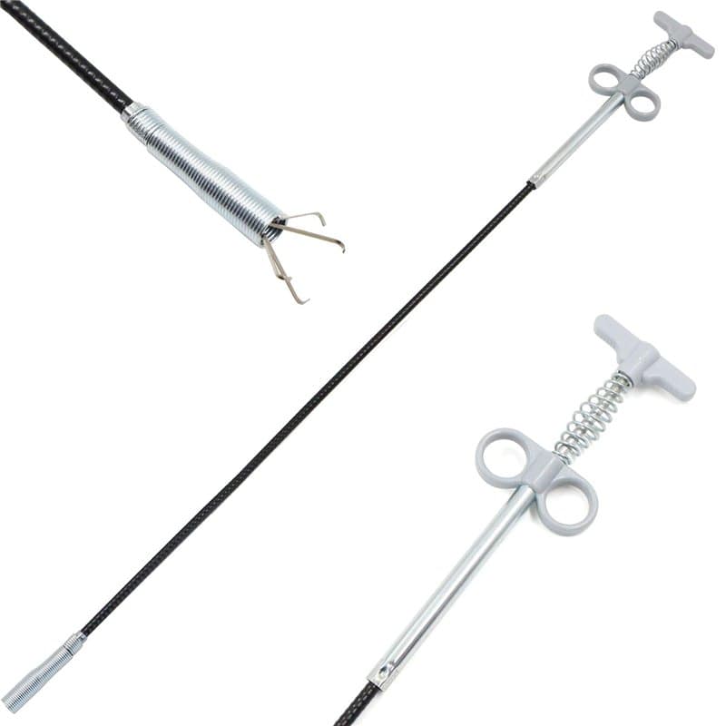 Pince à griffes flexible Outil de nettoyage de tuyaux Outil de préhension (système de pression à ressort) 4 griffes Outil multif
