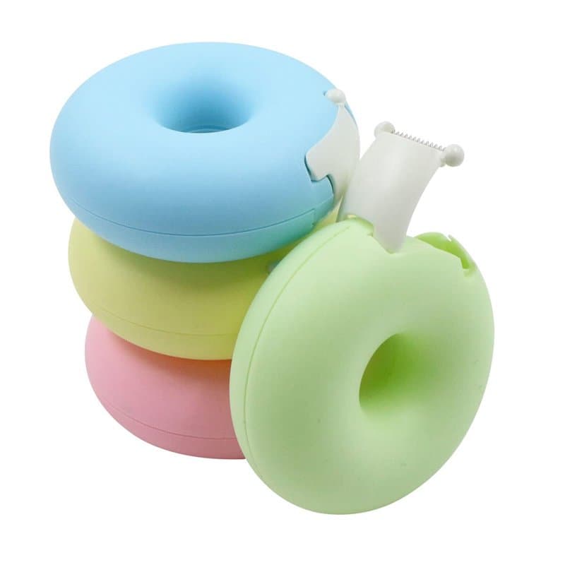 Distributeur De Ruban AdhéSif Film - Mini Coupe Ruban En Forme Beignet Accessoire, Pour L'Artisanat Scolaire, Le Bureau, La Mais