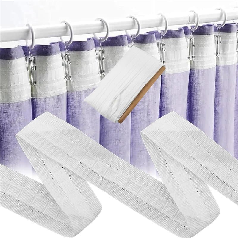 Oneroomone Ruban à Plis Pincés pour Rideaux, 3 cm x 30 m, Accessoires pour Fenêtre, Porte et Douche