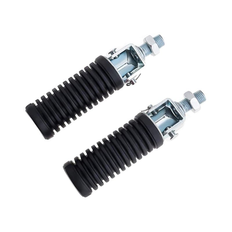 Paire de repose-pieds de moto pliables en aluminium avec filetage 10 mm gauche et droite, Moto Repose-Pieds