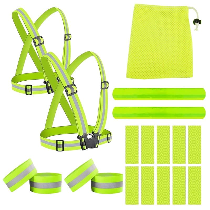 DECUIOCC Gilet Jaune Vélo et Sécurité Homme - Gilet Réfléchissant, Gilet Jaune Voiture, Gilet Fluorescent de Sécurité, Haute Vis