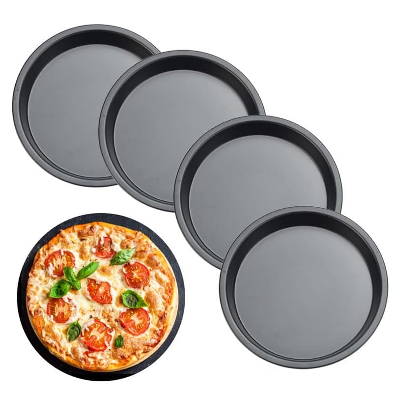 XZEIT Lot de 4 Plats à Tarte individuels - Mini Plats à Tarte de 15,2 cm - Moules à Tarte Ronds antiadhésifs pour cheesecakes, T