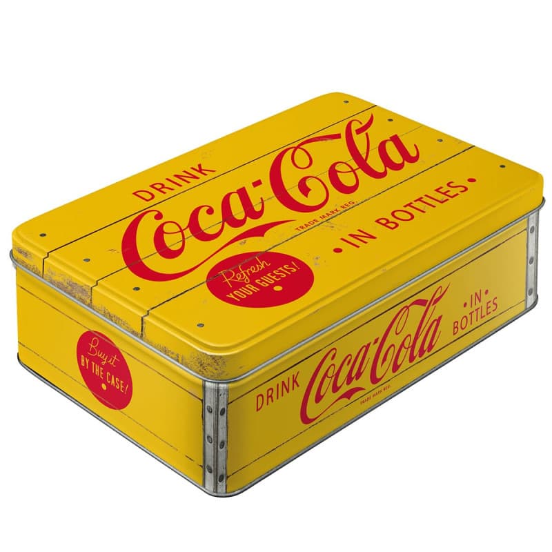 Nostalgic-Art Boîte de Conservation rétro Plat, Coca-Cola – Logo – Idée de Cadeau pour Fans de Coke, Récipient avec Couvercle, D