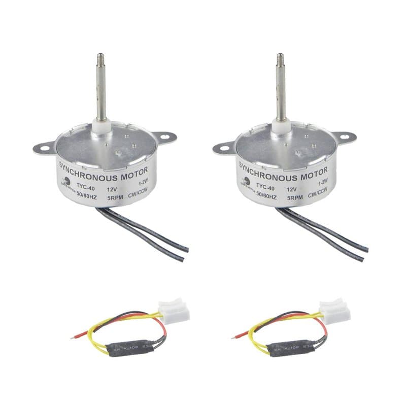 CHANCS arbre longueur 46mm 5 tr/min moteur à engrenages synchrone TYC-40 DC 12V pour Fiber optique Christnas ornement moteur éle