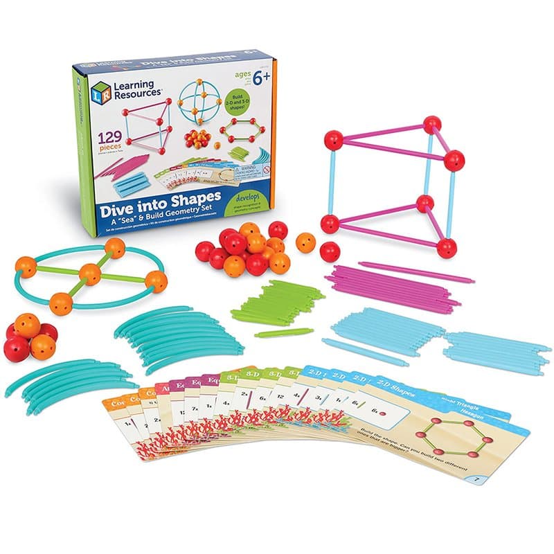 Learning Resources Jeu de Construction géométrique Dive Into Shapes, 6 Ans to 10 Ans