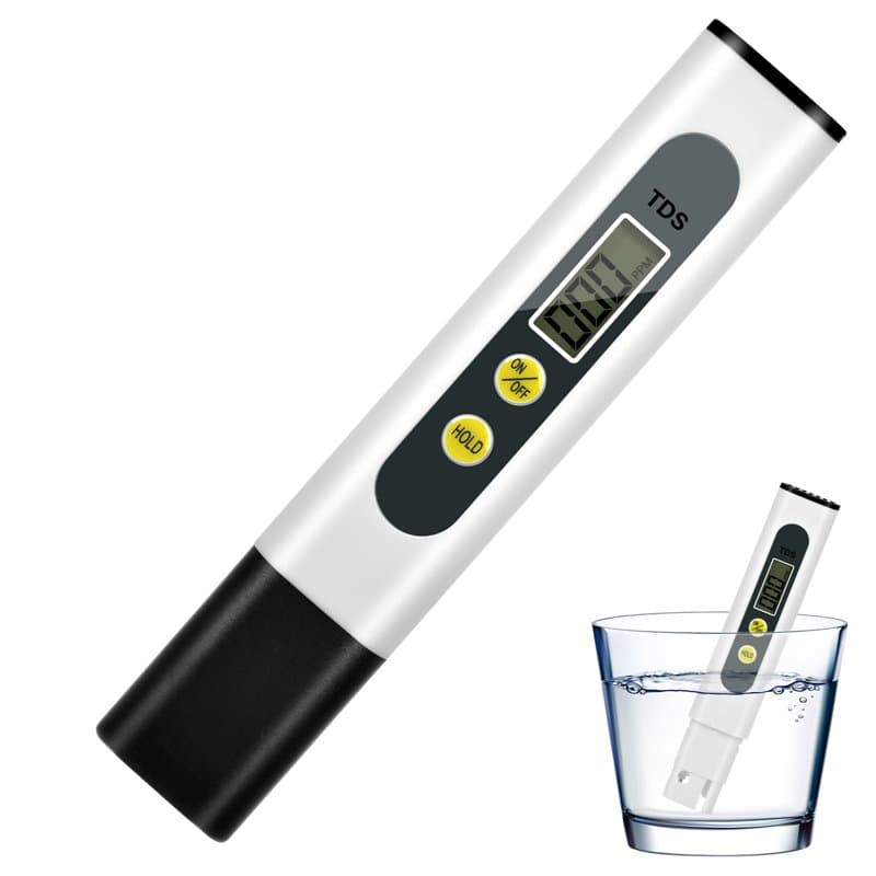Tester TDS&EC 3 in 1, Test Dureté de l'eau, Test eau aquarium, Test eau potable 0-9990 PPM pour Les Aquariums, Piscines, Étangs
