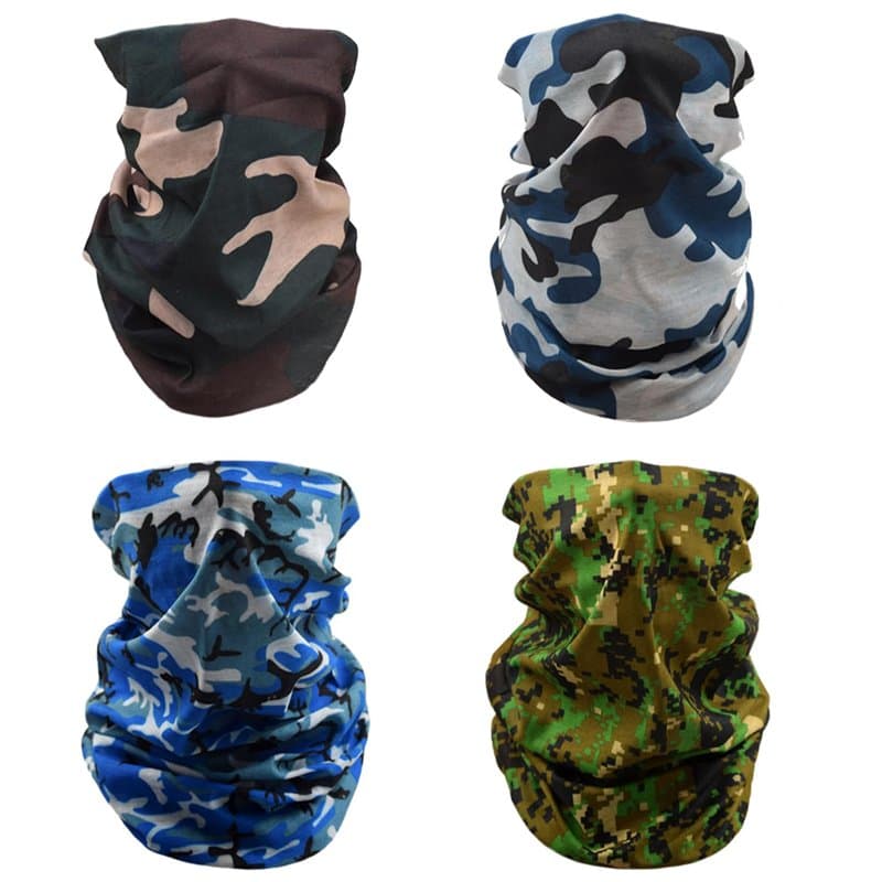 TRKETK 4 Pièces Couvre-chef Multifonctionnel, Masque Facial pour Hommes et Femmes Cagoules Multifonctions Coupe-Vent Cache-Cou É