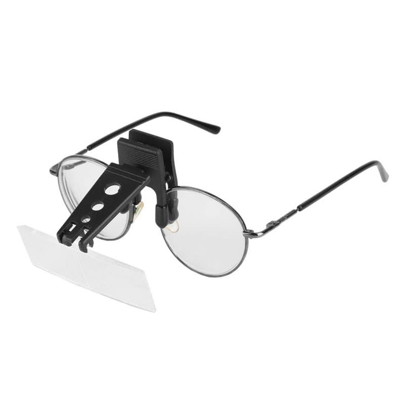 Lunette Loupe 1,5X 2,5X 3,5X Loupe à Clipser sur Lunettes Grossissement Boîtier en Plastique Lunettes à Clipser Type Loupe Loupe