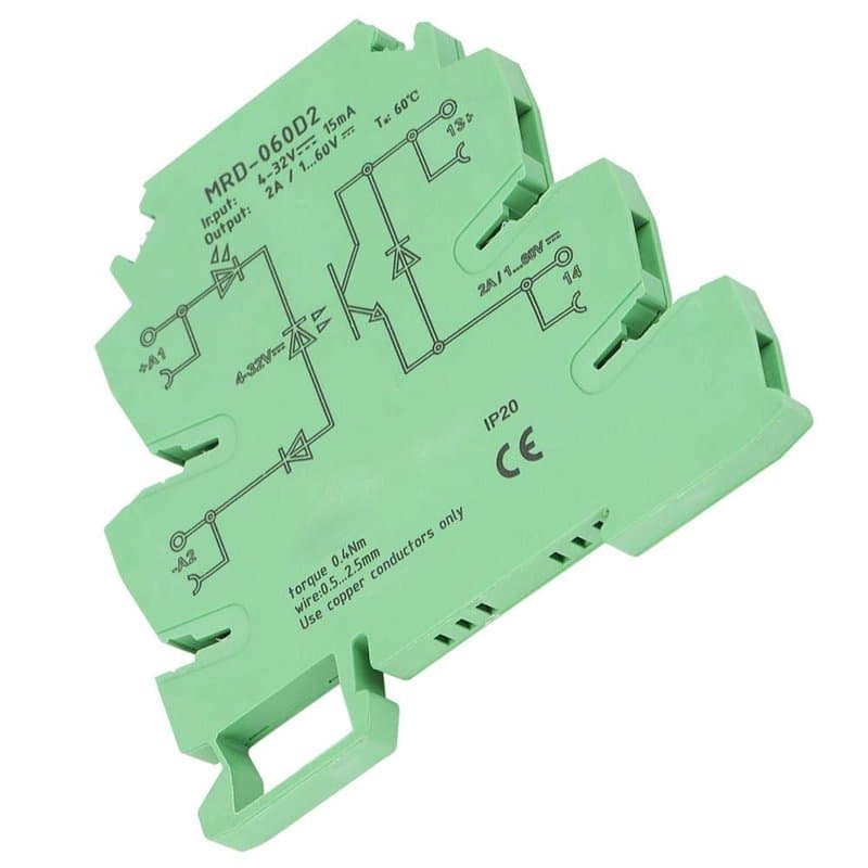 Module de Relais à Semi-Conducteurs, MRD-060D2 Relais à Semi-Conducteurs DC Ultra-Mince Entrée 6.2mm 4-32V DC Module Relais Stat