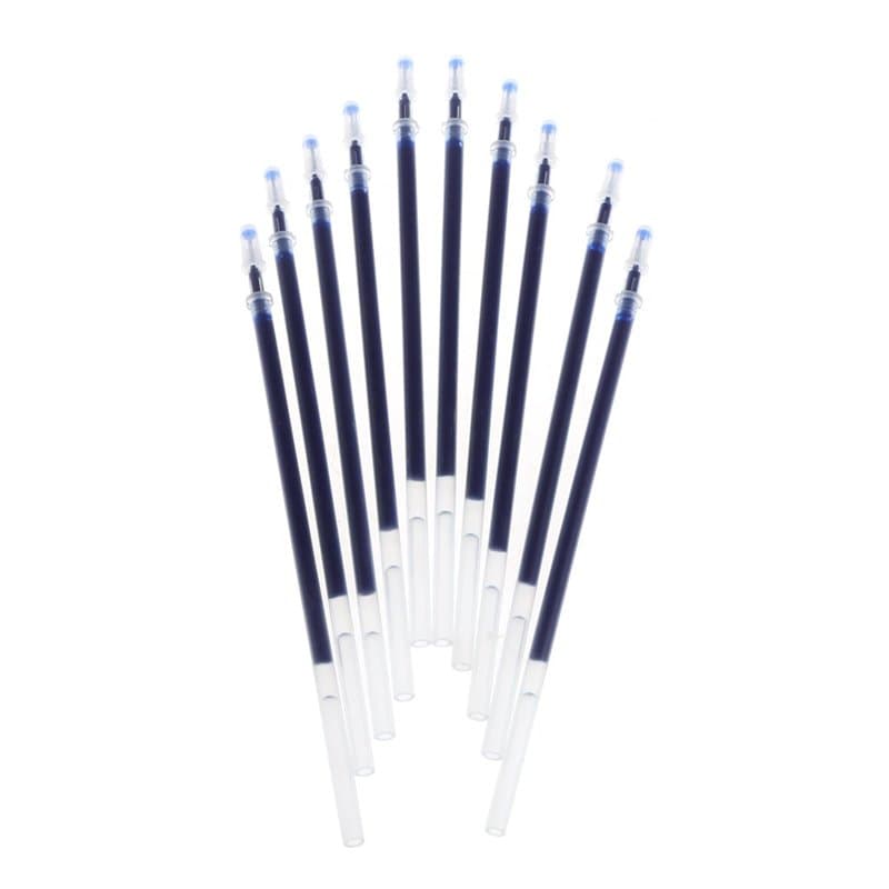 10pcs 0.5mm gel encre stylo à bille plomb Noir Bleu Rouge papeterie puissance bleu