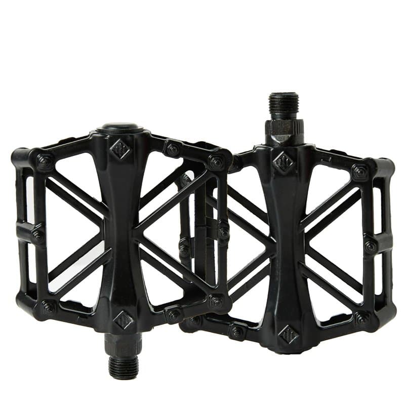 Pédales de vélo 9/16" en aluminium - Pédales de vélo avec roulements étanches - Pédales larges antidérapantes à plateforme pour