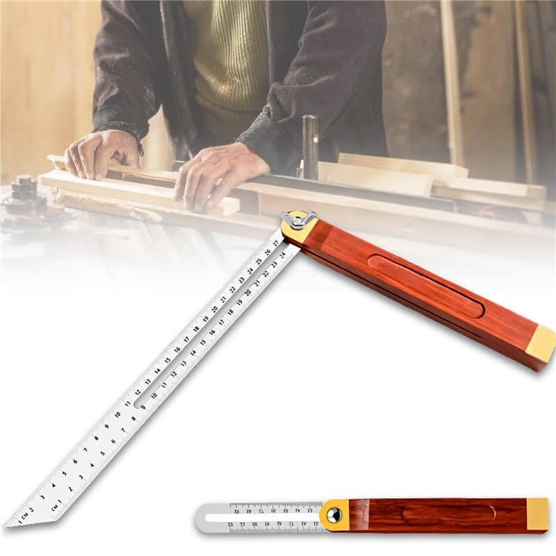 Équerre multi-angle, équerre en T en acier inoxydable, équerre réglable avec fonction de mesure de traçage, angle multifonction