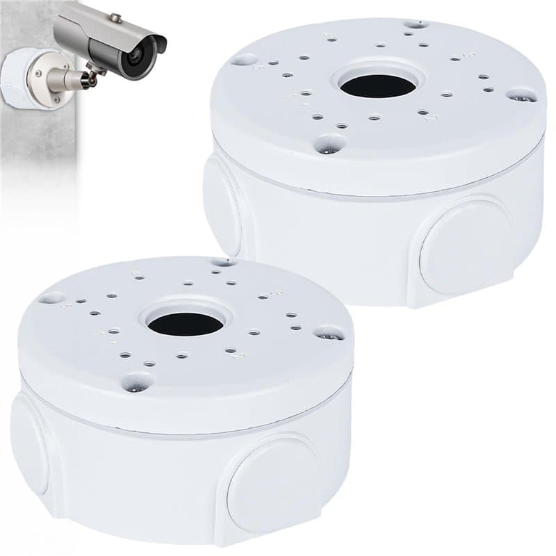 Lot de 2 boîtes de jonction pour caméra de surveillance hémisphérique, boîte cachée, support de webcam, caméra bullet et panneau