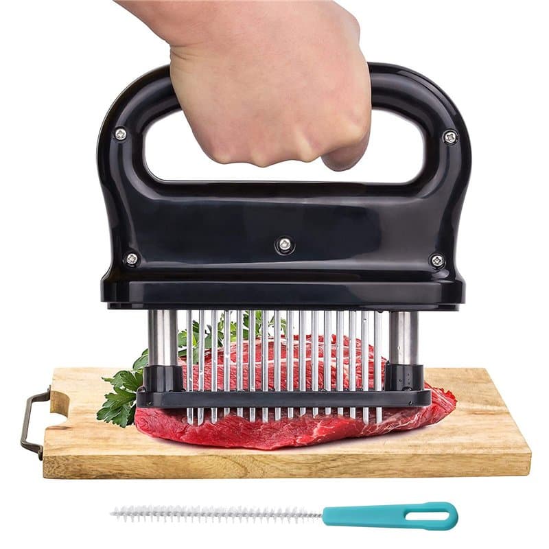 Leikurvo Attendrisseur de viande : attendrisseur de viande steaker, attendrisseur de viande en acier inoxydable avec 48 lames et
