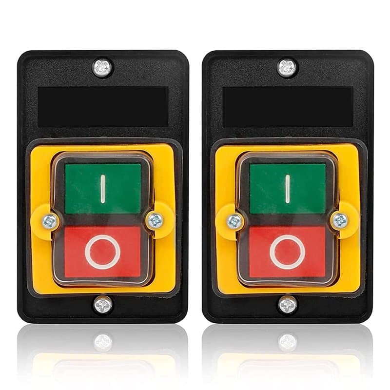 XTVTX 2 pièces Bouton-poussoir AC220V / 380V 10A Bouton-poussoir Imperméable Bouton Poussoir ON/OFF Utilisé pour Machines Textil