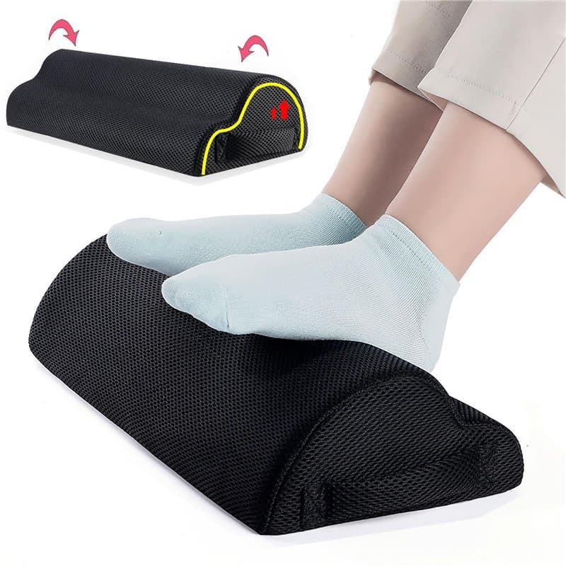 Repose-pieds Sous le Bureau Mousse à Haute Densité Antidérapant Ergonomique Coussin de Repose-pieds, Oreiller de Pied Sous le Bu
