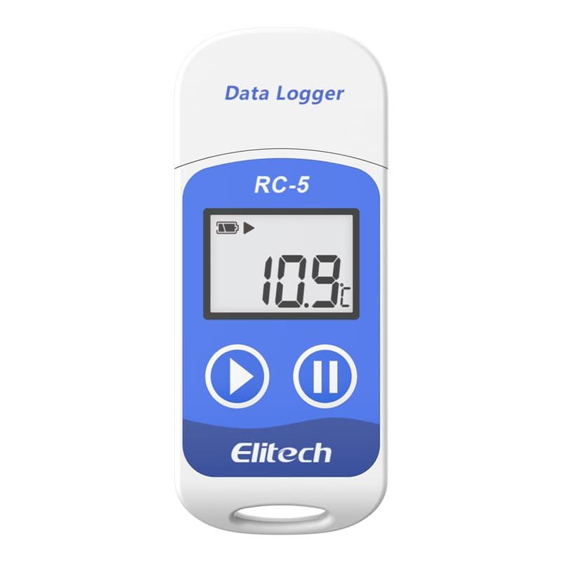 Elitech Mini USB Enregistreur de données de température, Haute Précision Capteur, 32000 points de Capacité d'enregistrement (RC-