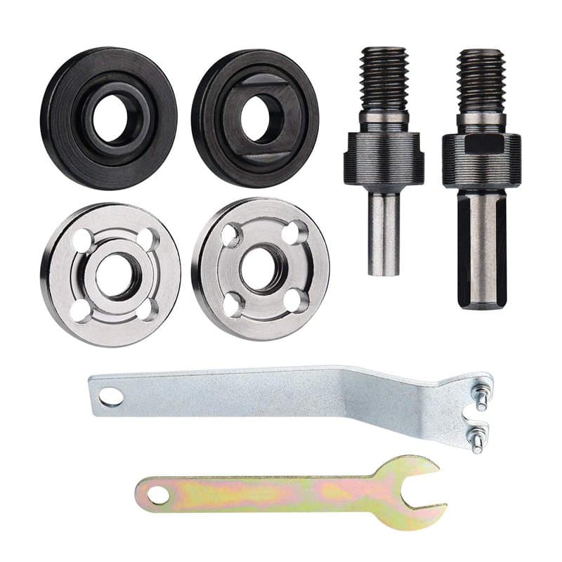JIZZU 8 Pack Bielle De Conversion, Clé à Ergot pour Accouplement d'Arbre de Meuleuse d'Angle, Tige de Conversion pour Perceuse E