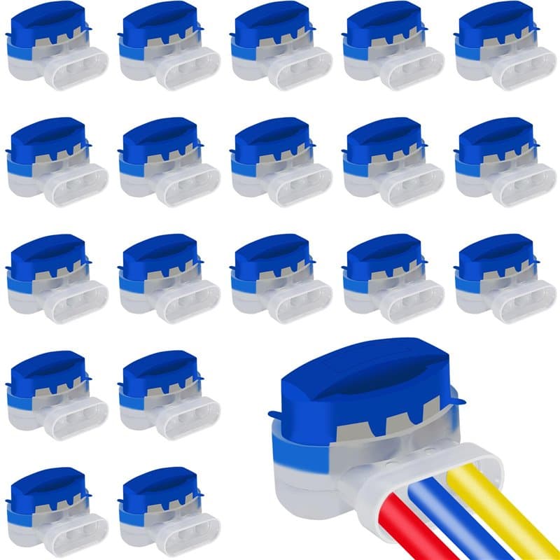 Lot de 20 Connecteurs de Câble Robot tondeuse, Connecteur Electrique Etanche Remplis des Résines pour Étendre ou Réparer Cable P