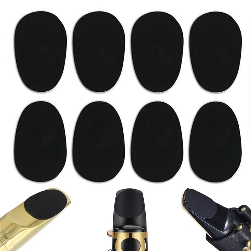 8 Pièces Coussinets de Dent de Saxophone, Coussins Embouchure, Coussin Clarinette, Coussin Embouchure pour Saxophone Alto, 0,8mm